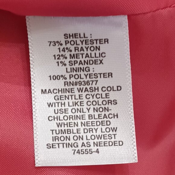 NEW! Liz Claiborne "Kate" Shine Blazer in Metallic Frozen Berry Size 18 Petite - Picture 10 of 10